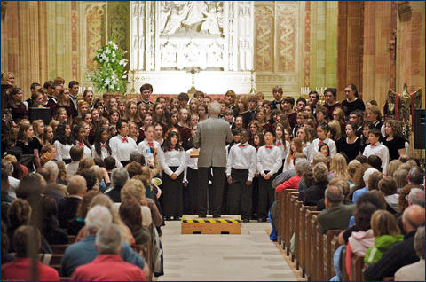 Combined Choirs in Sherborne Abbey