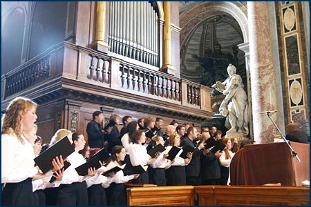 Performing in St. Peter's