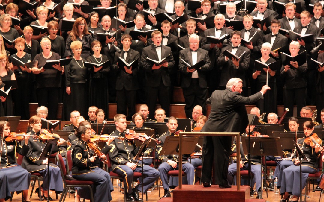 Craig Jessop conducting the Memorial Day Festival Chorus and the U.S. Army Orchestra