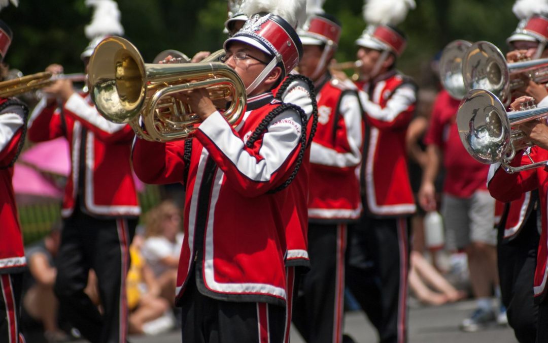 Springdale High School Band March in the National Independence Day Parade